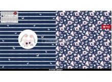 Jersey Panel - Frl. von Julie Little Bird told me blau weiß gestreift